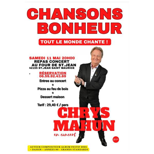 C’EST PIZZAS ET CHANSONS AU FOUR DE SAINT JEAN SAMEDI 11 MAI !