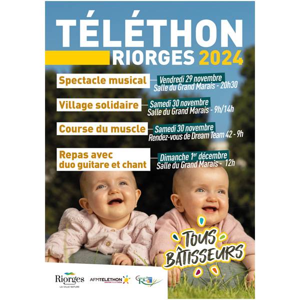 29, 30 NOVEMBRE & 1ER DÉCEMBRE RIORGES ORGANISE SON TÉLÉTHON